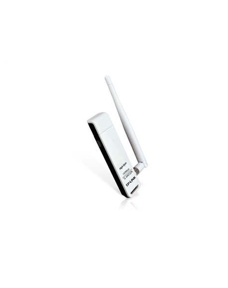 TP-LINK USB 2.0 Adapter TL-WN722N 2.4GHz, 802.11n, 150 Mbps, 1xDetachable antenna 4dBi