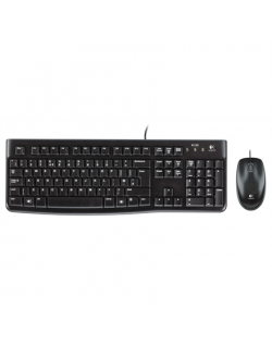 Logitech LGT-MK120-US Keyboard and Mouse, Keyboard layout QWERTY, USB Port, Black, Mouse included, International EER