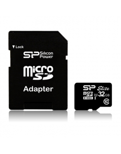 Silicon Power Elite UHS-I 32 GB, MicroSDHC, Flash memory class 10, SD adapter