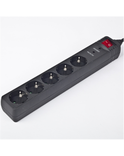 EnerGenie Surge Protector SPG5-C-5/ 1.5 m/ 5 Sockets/ Black