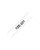 Brother TZe-221 Laminated Tape Black on White, TZe, 8 m, 9 mm