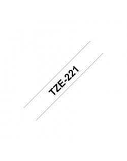 Brother TZe-221 Laminated Tape Black on White, TZe, 8 m, 9 mm