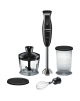 Bosch CleverMixx MSM2650B Black, Hand Blender, 600 W, Shaft material Stainless steel, Mini chopper, Material jar(s) Plastic