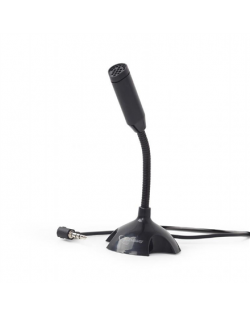 Gembird Desktop microphone MIC-D-02 3.5 mm, 3.5 mm audio plug, Black