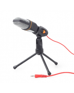 Gembird Desktop microphone with a tripod MIC-D-03 3.5 mm connector, 3.5 mm connector, Black, Built-in microphone