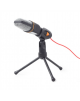 Gembird Desktop microphone with a tripod MIC-D-03 3.5 mm connector, 3.5 mm connector, Black, Built-in microphone