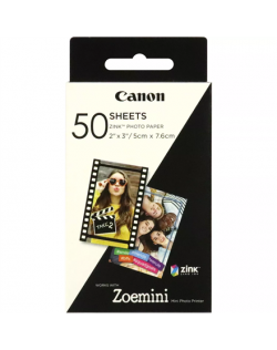 Canon 50 sheets ZP-2030 Photo Paper, White, 5 x 7.6 cm