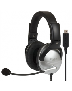 Koss Gaming headphones SB45 USB Headband/On-Ear, USB, Microphone, Silver/Black, Noice canceling,