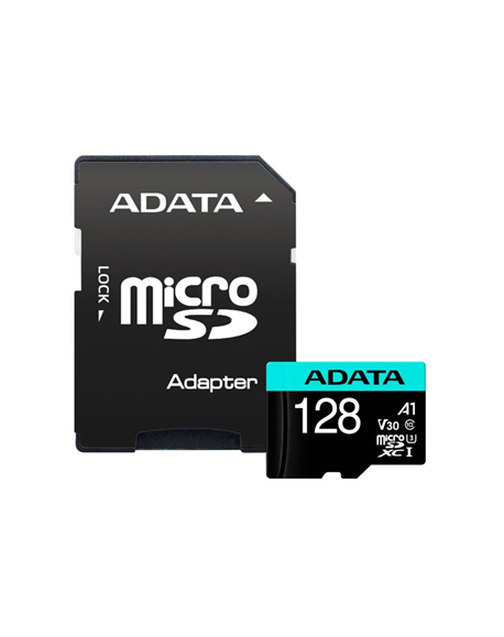 ADATA Premier Pro UHS-I U3 128 GB, micro SDXC, Flash memory class 10, with Adapter