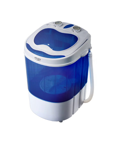 Adler Washing machine AD 8051 , Top loading, Washing capacity 3 kg, Unspecified RPM, Depth 37 cm, Width 38 cm, White/Blue