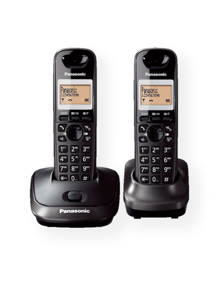 Panasonic Cordless KX-TG2512FXT Black, Caller ID, Wireless connection, Phonebook capacity 50 entries, Conference call, Built-in 