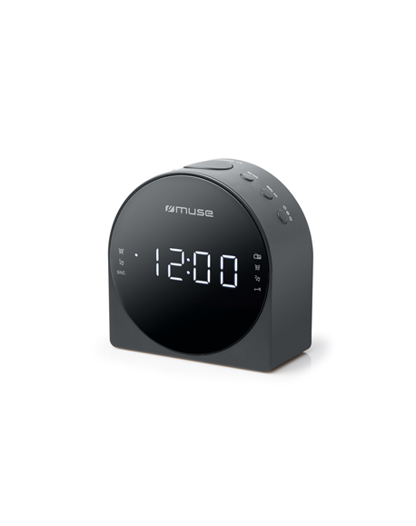 Muse Dual Alarm Clock radio PLL M-185CR AUX in,