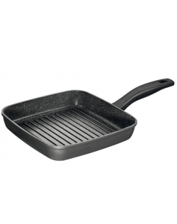 Stoneline Pan 7515 Grill, Diameter 26 cm, Suitable for induction hob, Fixed handle, Grey