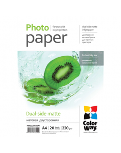 ColorWay Matte Dual-Side Photo Paper, 20 sheets, A4, 220 g/m²