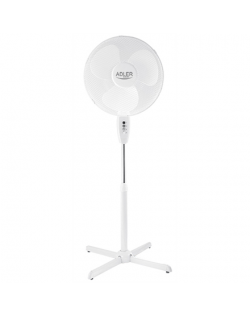 Adler AD 7305 Stand Fan, Number of speeds 3, 90 W, Oscillation, Diameter 40 cm, White