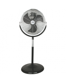 Camry CR 7307 Stand Fan, Number of speeds 3, 180 W, Diameter 45 cm, Black/Stainless steel