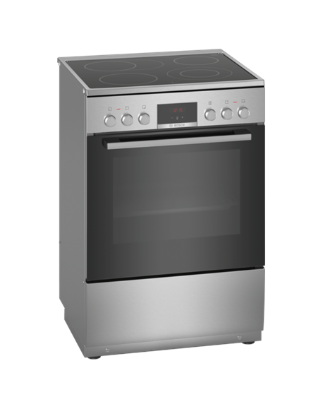 Bosch Cooker HKR39A250U Hob type Vitroceramic, Oven type Electric, Stainless steel, Width 60 cm, Electronic ignition, Grilling, 