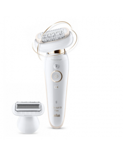 Braun Epilator SES9002 Epilator Silk-epil 9 Flex Operating time 40 min, Cordless, Number of speeds 2, White/Gold