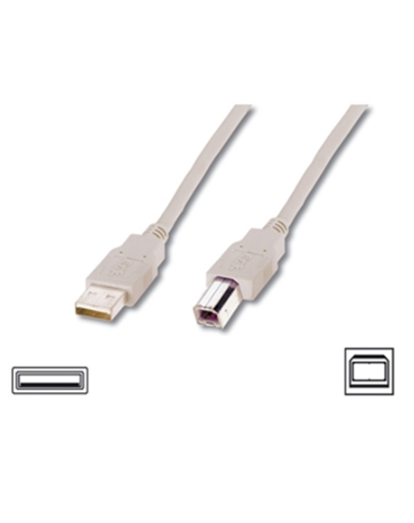 Logilink USB 2.0 connection cable USB A male, USB B male, 3 m, Black