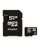 Silicon Power 32 GB, MicroSDHC, Flash memory class 10, SD adapter