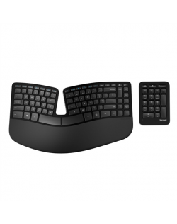 Microsoft Keyboard and mouse Sculpt Ergonomic Desktop Standard, Wired, Keyboard layout RU, Mouse included, USB, Black, Numeric k