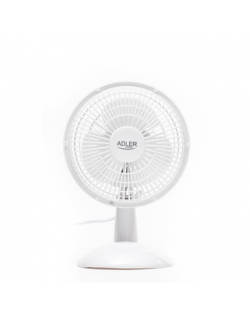 Adler AD 7301 Table Fan, Number of speeds 2, 30 W, Diameter 15 cm, White
