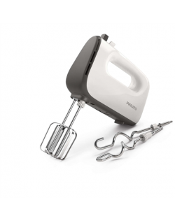 Philips Mixer HR3740/00 Hand Mixer, 450 W, Number of speeds 5, Turbo mode, White/Grey