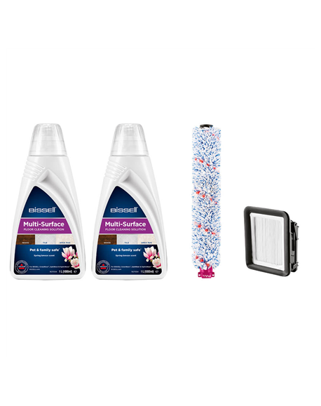 Bissell Cleaning Pack MultiSurface (2xDetergents+Brushroll+Filter)