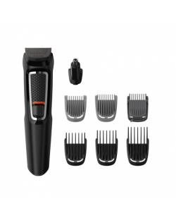 Philips Warranty 24 month(s), stubble combs (1,2 mm) , 1 adjustable beard comb (3-7 mm) and 3 hair combs (9,12,16 mm)., 8-in-1 t