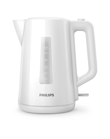 Philips Kettle Series 3000 HD9318/00 Electric, 2200 W, 1.7 L, Plastic, 360° rotational base, White