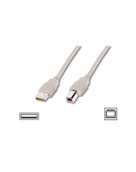 Logilink USB 2.0 connection cable USB A male, USB B male, 5 m, Grey