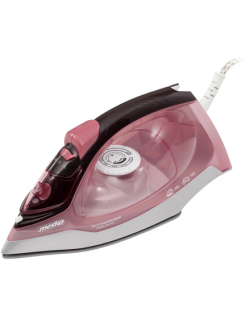 Mesko Iron MS 5028 Steam Iron, 2600 W, Continuous steam 35 g/min, Steam boost performance 60 g/min, Pink/Grey