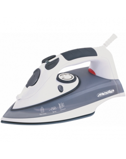 Iron Mesko MS 5016 Grey/White, 2000 W, With cord, Anti-scale system, Vertical steam function