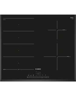 Bosch hob PXE651FC1E Induction, Number of burners/cooking zones 4, Direct touch, Timer, Black, Display