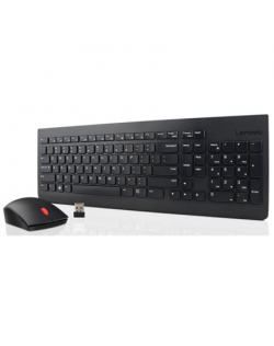 Lenovo Essential Keyboard and Mouse Combo - Estonia, Wireless, Keyboard layout Estonian, 2.4GHz, Black, Numeric keypad
