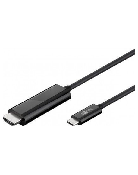 Goobay USB-C HDMI adapter cable (4k 60 Hz) HDMI adapter, 1.8 m, Black