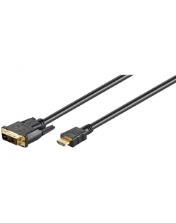 Goobay DVI-D/HDMI cable, gold-plated HDMI to DVI-D, 2 m