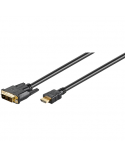 Goobay DVI-D/HDMI cable, gold-plated HDMI to DVI-D, 2 m