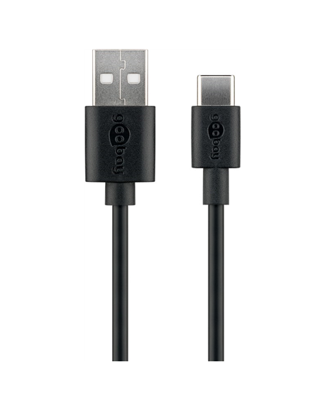 Goobay USB-C charging and sync cable (USB-A USB-C) 38675 0.1 m, Black