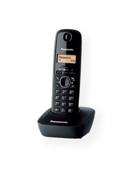 Panasonic Cordless KX-TG1611FXH Black, Caller ID, Wireless connection, Phonebook capacity 50 entries, Built-in display,