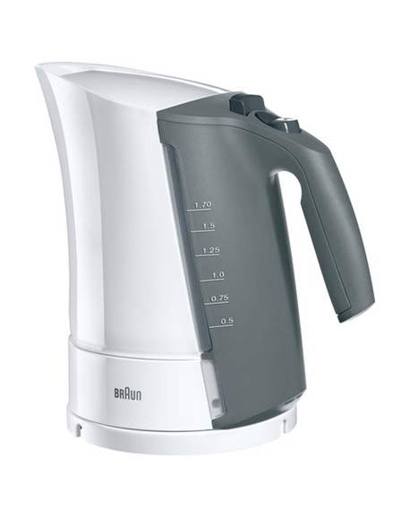 Braun WK 300 Standard kettle, 2200 W, 1.7 L, Plastic, White, 360° rotational base