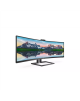 Philips SuperWide curved LCD display 499P9H/00 48.8 ", VA, Dual QHD, 5120 x 1440 pixels, 32:9, 5 ms, 450 cd/m², Black, Headphone
