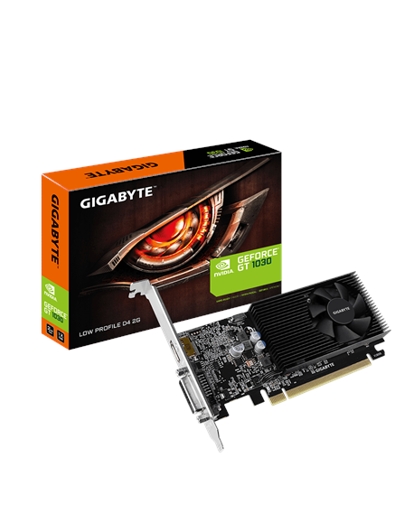 Gigabyte GV-N1030D4-2GL 1.0 NVIDIA, 2 GB, GeForce GT 1030, DDR4, PCI Express 3.0, Processor frequency 1417 MHz, DVI-D ports quan