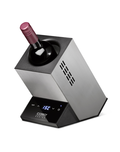 Caso Wine cooler for one bottle WineCase One Free standing, Bottles capacity 1, Inox