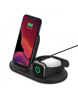 Belkin 3-in-1 Wireless Charger for Apple Devices BOOST CHARGE Black