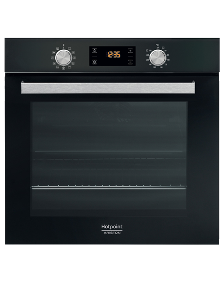 Hotpoint Oven FA5 841 JH BL HA 71 L, Electric, Hydrolytic, Knobs and electronic, Height 59.5 cm, Width 59.5 cm, Black