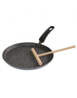 Stoneline Pan 9195 Crepe, Diameter 24 cm, Suitable for induction hob, Fixed handle, Anthracite