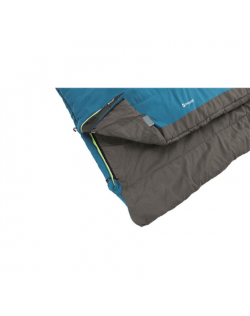 Outwell Celebration Lux Double, Sleeping Bag, 225 x 140 cm, 2 way open - auto lock, L-shape, Blue