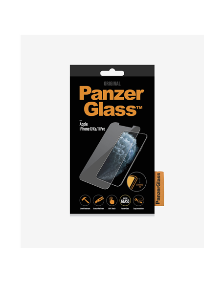 PanzerGlass 2661 Screen Protector, iPhone, X/XS, Tempered glass, Transparent