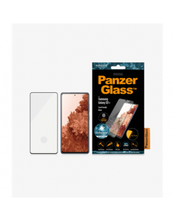 PanzerGlass Samsung, Galaxy S21+ Series, Antibacterial glass, Black, Antifingerprint screen protector, Case Friendly, Compatible